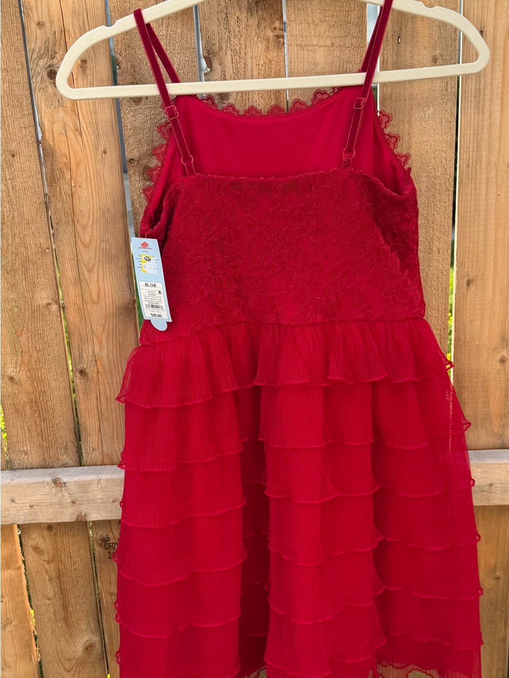 Cat & Jack Red Lace-Trim Tank Top